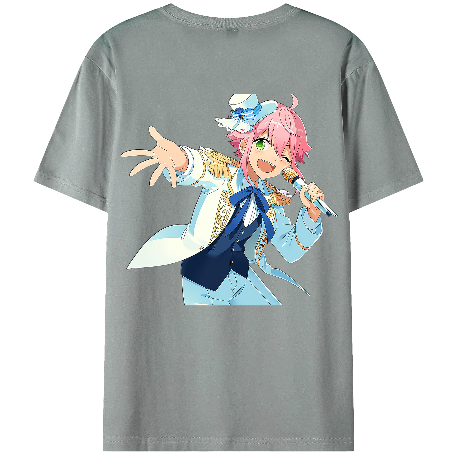 （画像用） あんさんぶるスターズ! Ensemble Stars 綿100％ メンズ半袖Tシャツ（バックプリント） 通気性